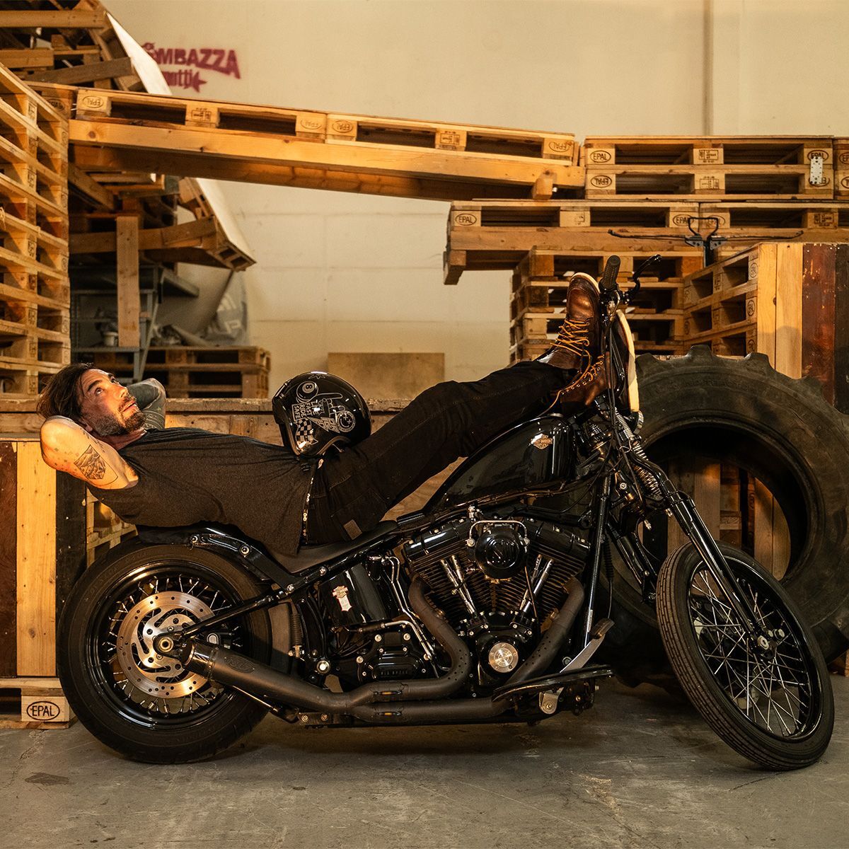 Origine Motorcycle Spirit Sticky Open Face Internal Visor Helmet Black