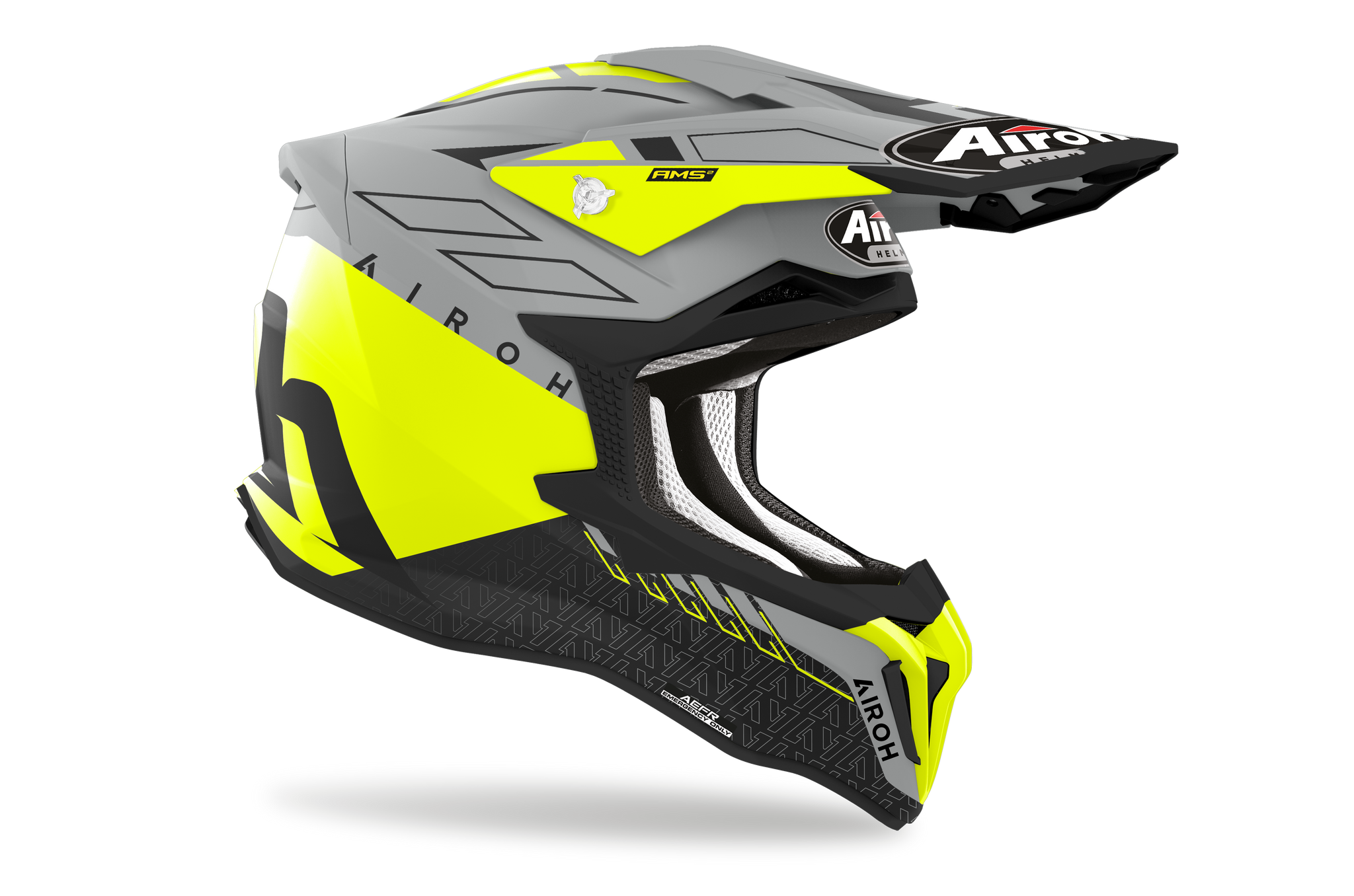 Airoh Motorbike Off Road Helmet Strycker Skin Yellow Matt