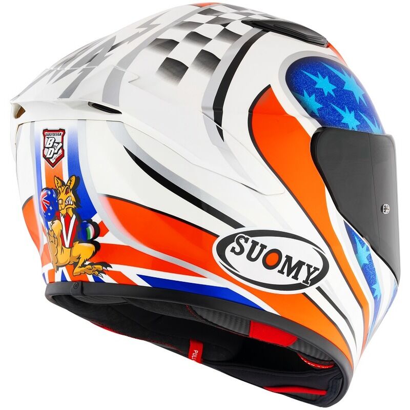 Suomy Motorcycmbulenmnnj Track  1 2206 Full Face Helmet Bayliss Replica White