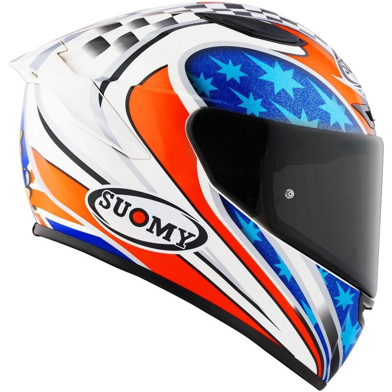 Suomy Motorcycmbulenmnnj Track  1 2206 Full Face Helmet Bayliss Replica White