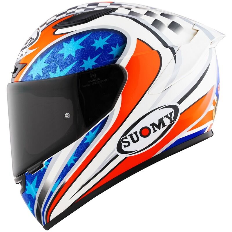 Suomy Motorcycmbulenmnnj Track  1 2206 Full Face Helmet Bayliss Replica White
