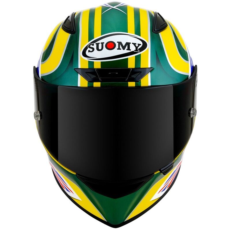 Suomy Motorcycle Track-1 2206 Full Face Helmet Bayliss Replica Yellow