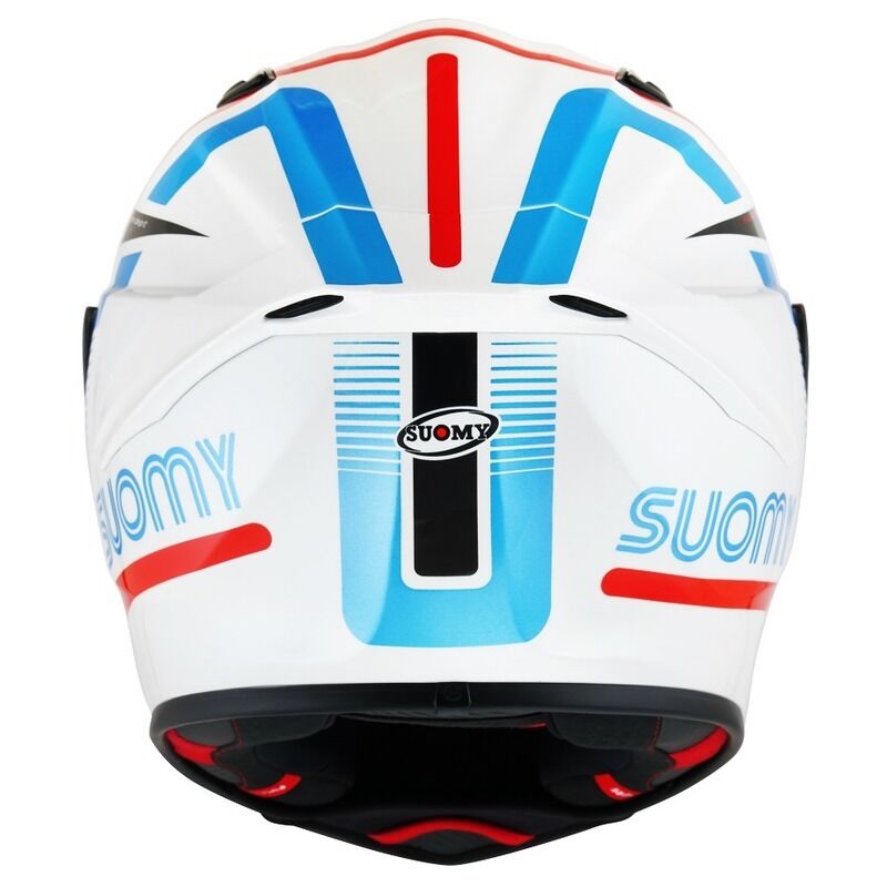 Suomy Motorcycle Track 1 2206 Full Face Helmet White Red