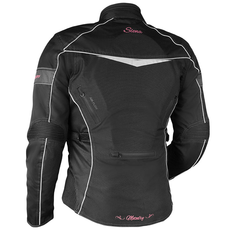 Womens MotoDry Motorcycle Jacket Siena Black / Pink