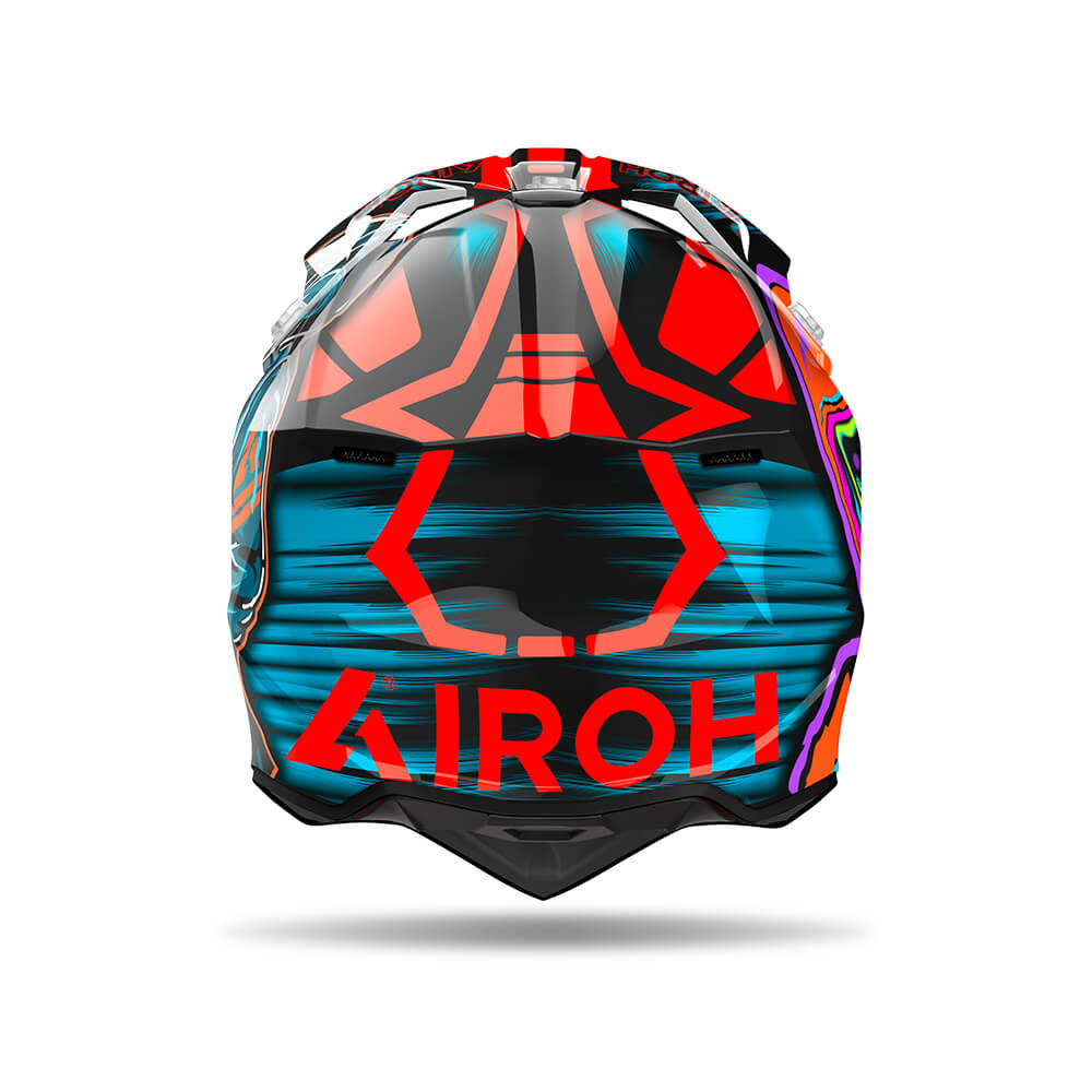 Airoh Motorbike Off Road Helmet Wraaap Cyber Orange Gloss