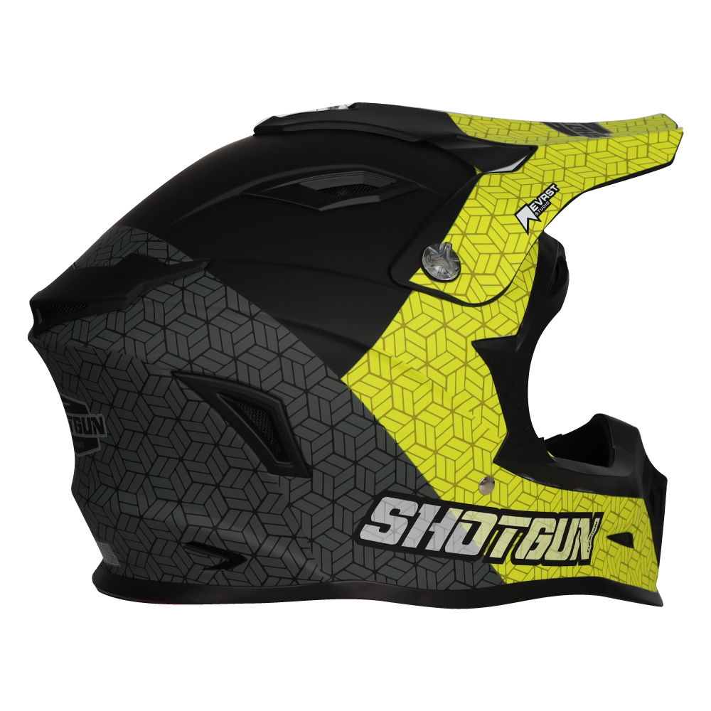 Sg1 Ultra+ Prism Motorcycle Helmet Matt Black / Grey / Yellow