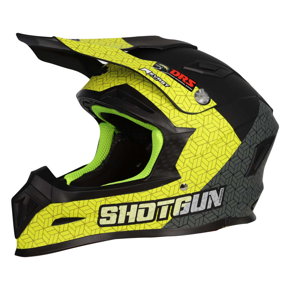 Sg1 Ultra+ Prism Motorcycle Helmet Matt Black / Grey / Yellow