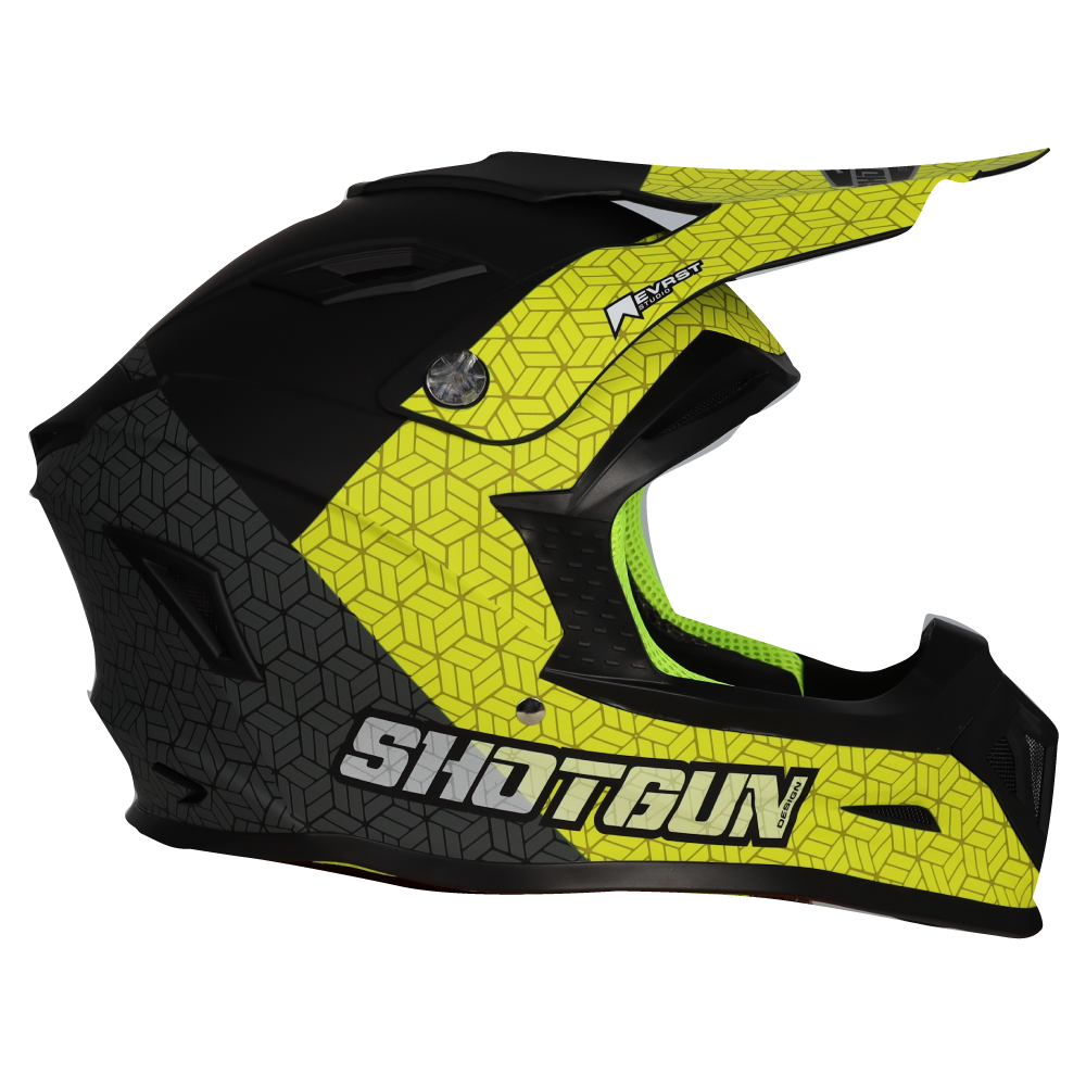 Sg1 Ultra+ Prism Motorcycle Helmet Matt Black / Grey / Yellow