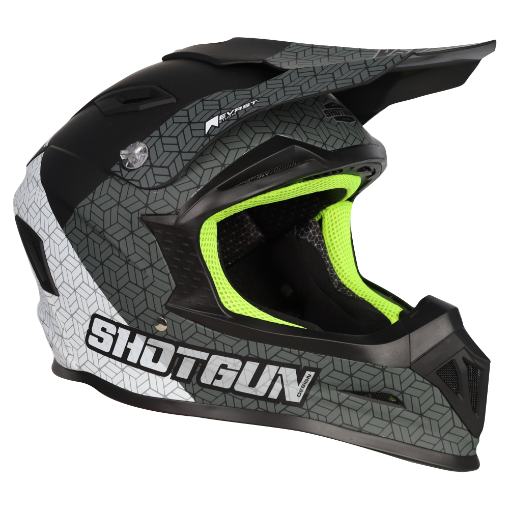 Sg1 Ultra+ Prism Motorcycle Helmet Matt Black / Grey / White