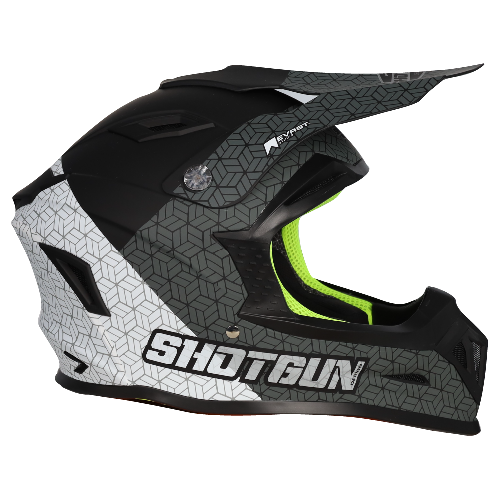 Sg1 Ultra+ Prism Motorcycle Helmet Matt Black / Grey / White