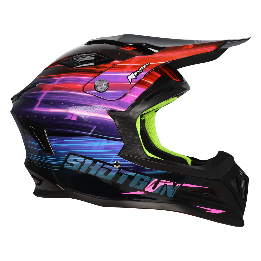 RXT Off Road Motorcycle Helmet SG1 Ultra+ Blur Black/Pink