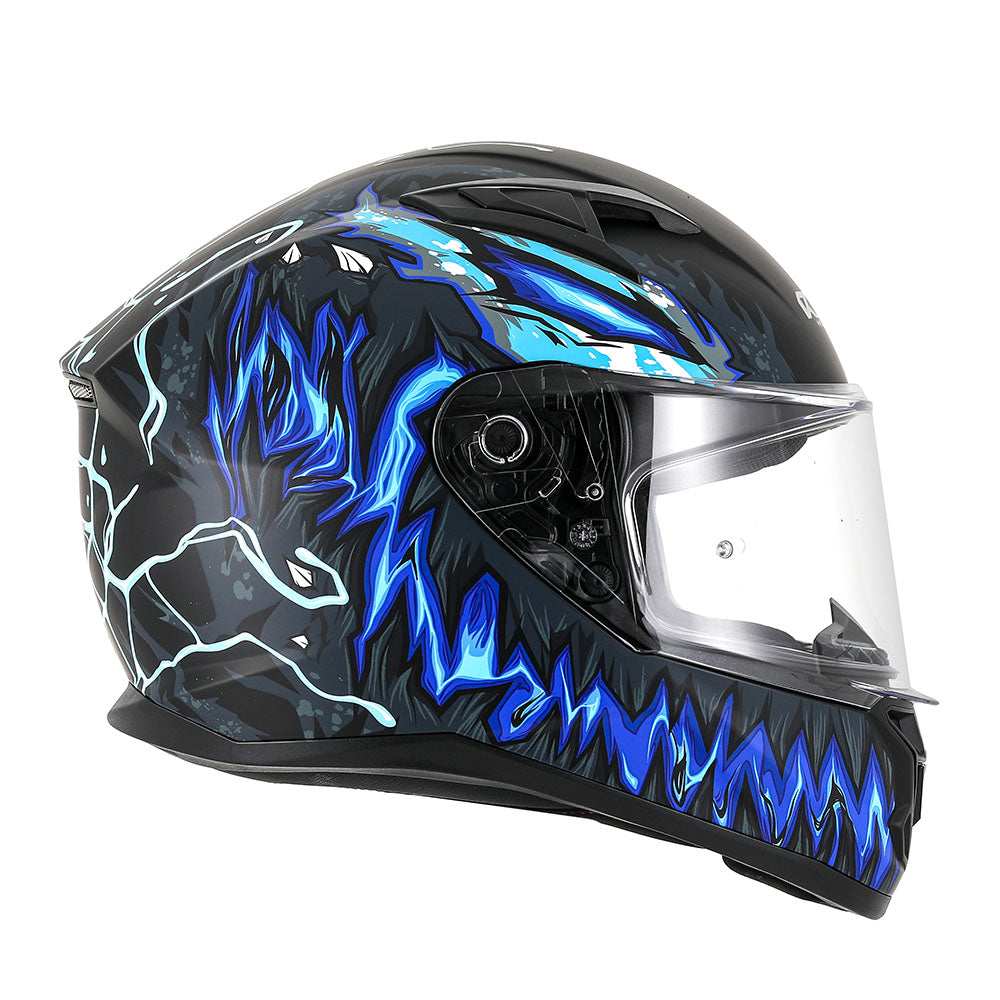 RXT 825 Street 2 Revenge Motorcycle Helmet Matt Black / Blue