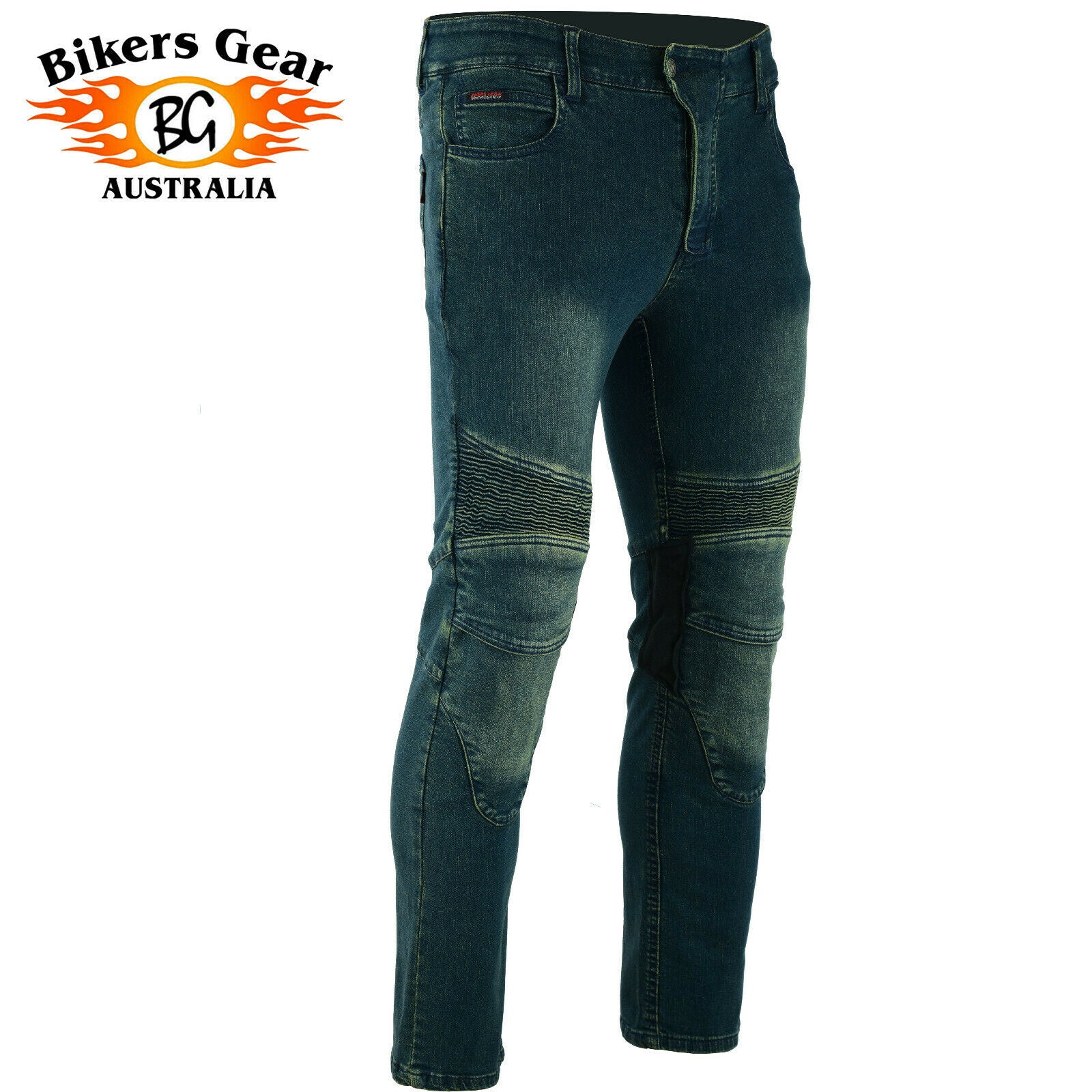 Bikers Gear Australia Scorpion Protective Lined With Kevlar Motorcycle Jeans Tent Blue