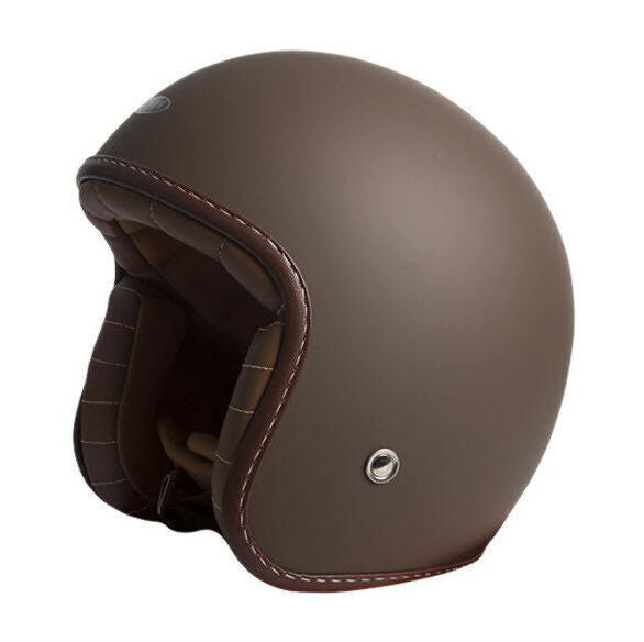 RXT Classic Open Face Helmet Matt Dark Brown Open face Cruiser Motorcycle Helmet