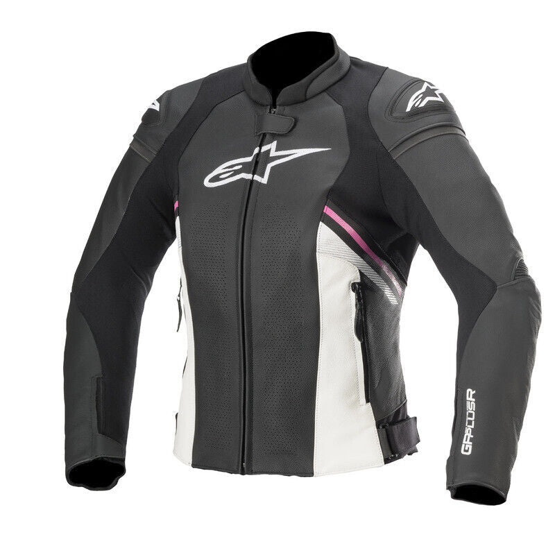 Alpinestars Womens GP Plus R Air Leather Jacket Black Fushcia