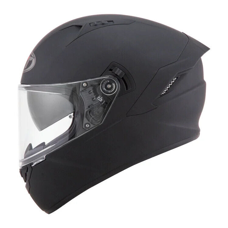 KYT NFR Sports Motorcycle Helmet with Inner Sun Visor Pinlock Matt Black