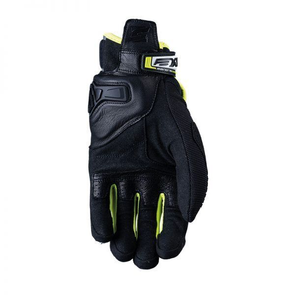 Five RS C Urban Carbon Motorcycle Gloves White Fluro