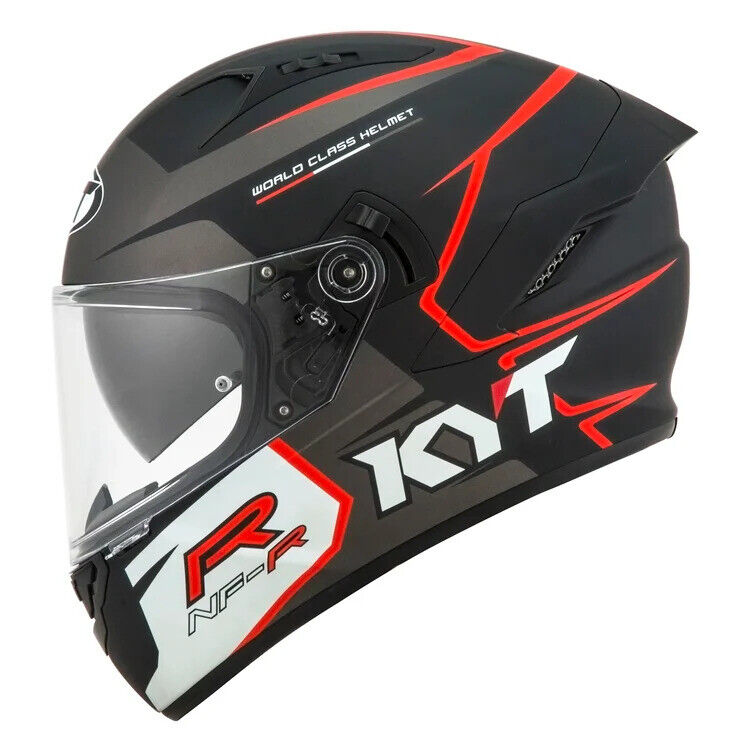 KYT NFR Track Motorcycle Helmet with Inner Sun Visor Pinlock Matt Grey