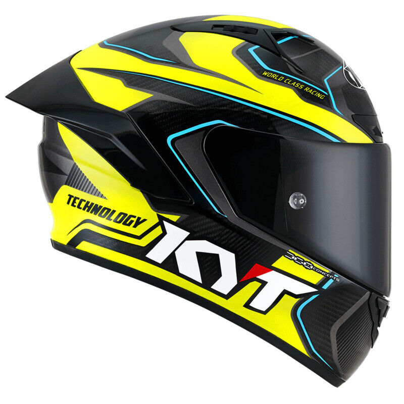 KYT NZ Race Competition Carbon Yellow Motorbike Helmet