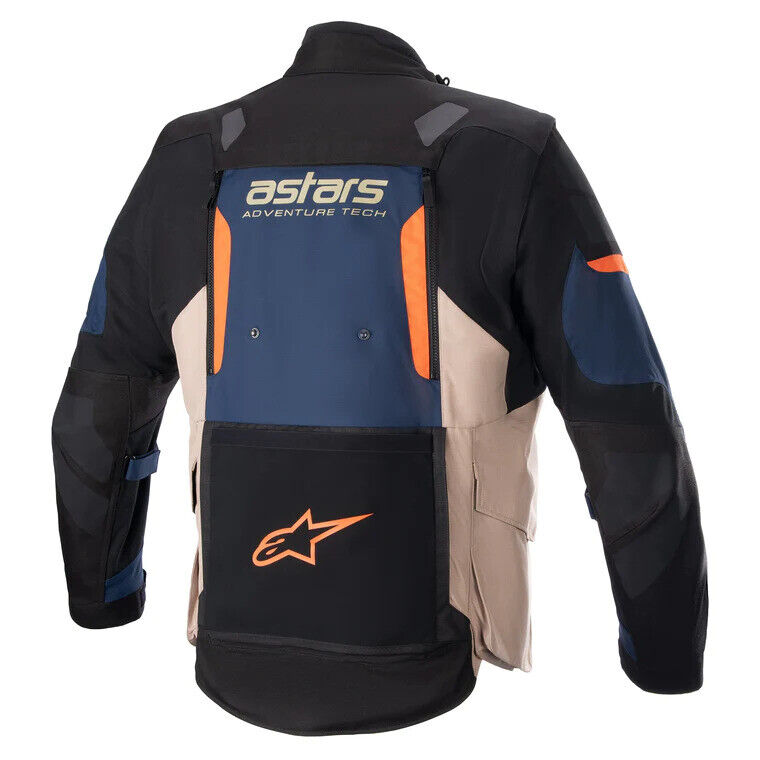 Alpinestars Halo Drystar Adventure Jacket Khaki Blue Orange