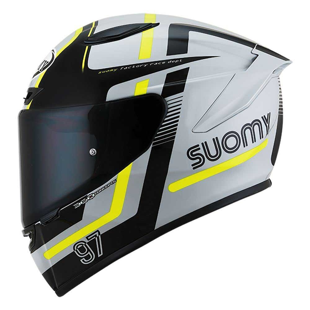 Suomy Track 1 97 Carbon Composite Motorcycle Helmet Grey Yellow