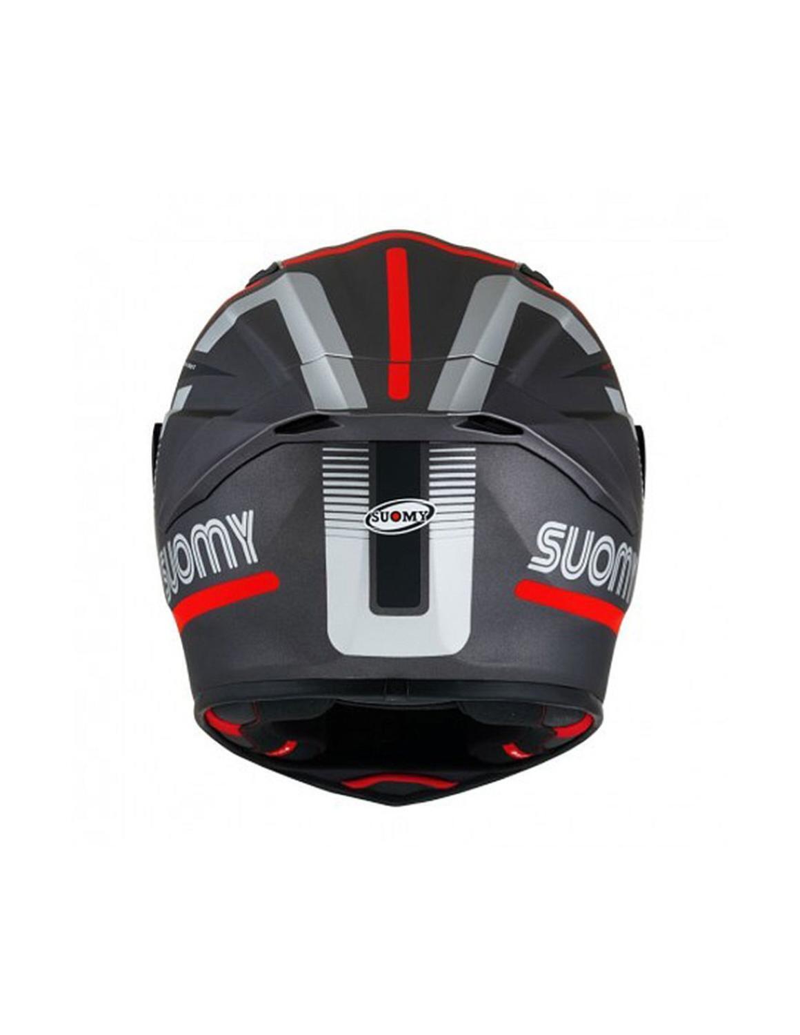 Suomy Track 1 97 Carbon Composite Motorcycle Helmet Gunmetal Red