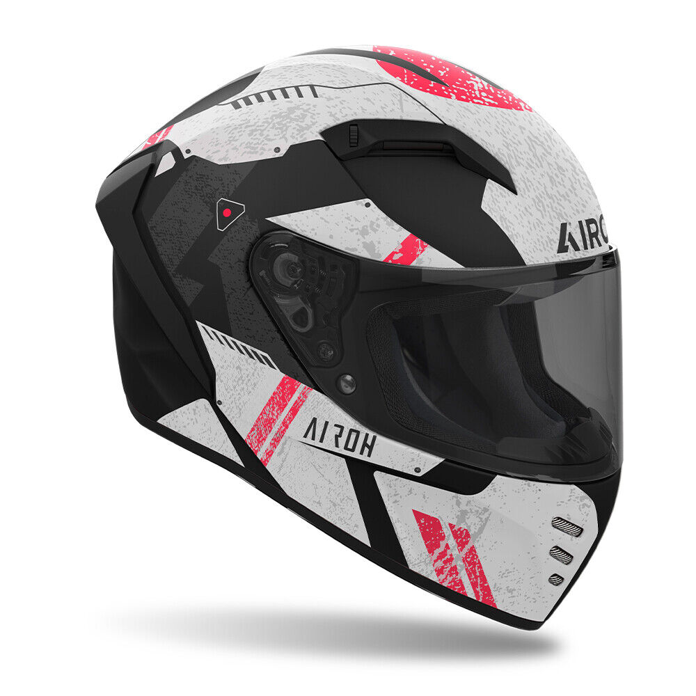 Airoh Connor Omega Motorbike Street Helmet White Red,Bikers Wear