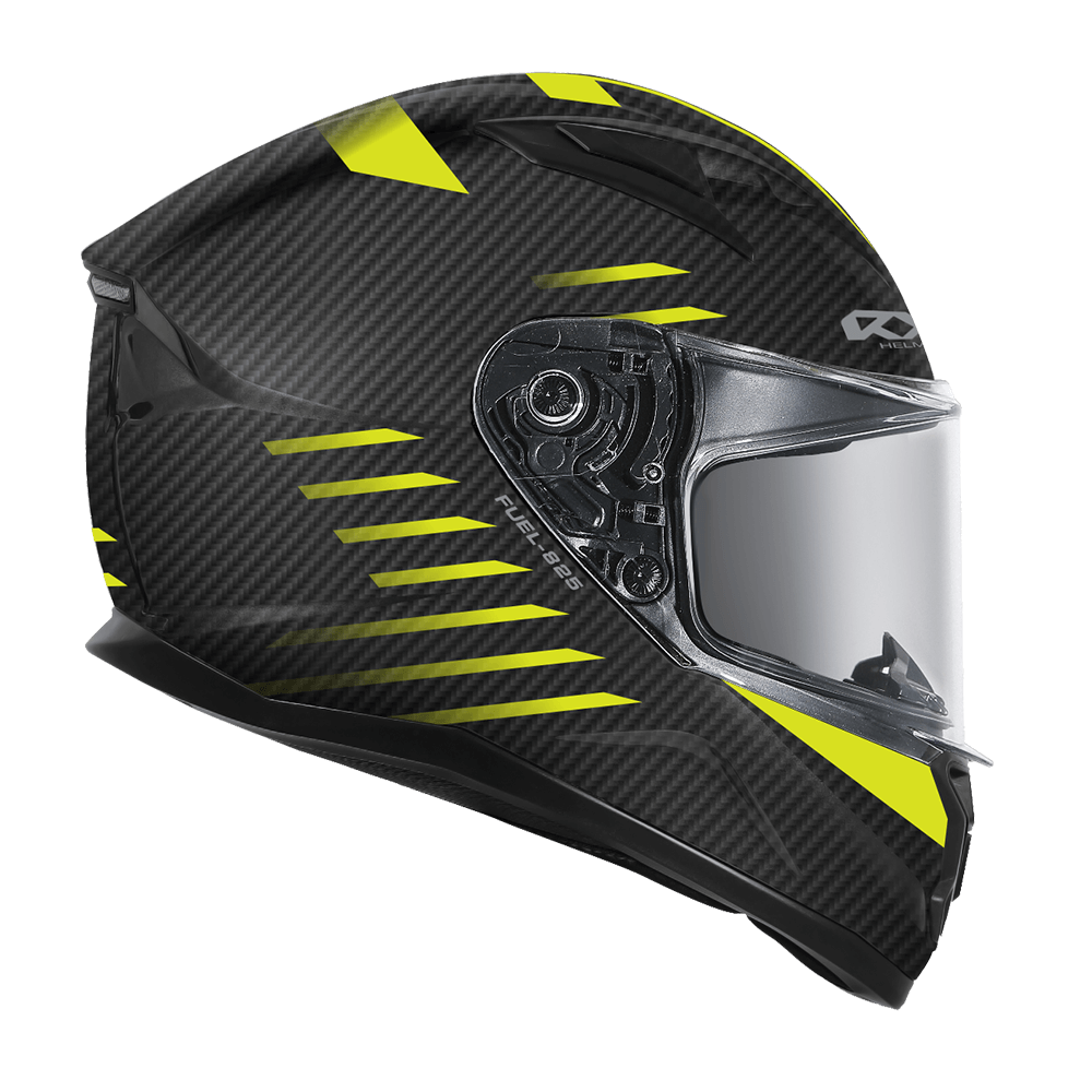 RXT Street 2 Matt Carbon Black Fluro Motorbike Helmet