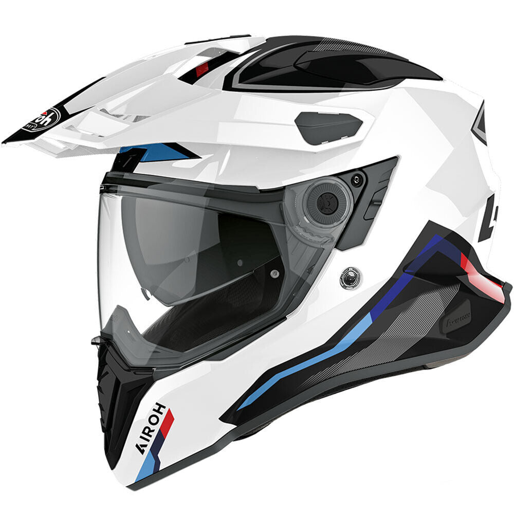 Airoh Commander Factor White Adventure Motorbike Helmet