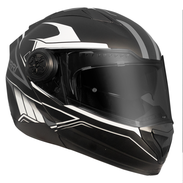 RXT 909 New Modular Flip Touring Motorcycle Helmet Black/White