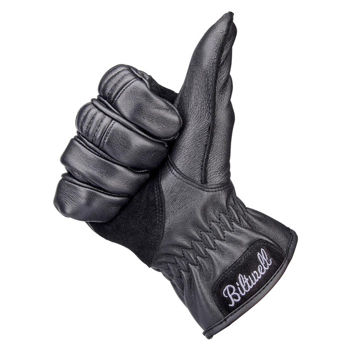 Biltwell Work Leather Gloves Black 2