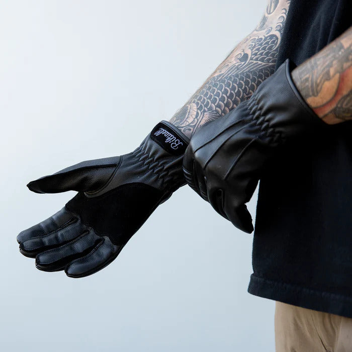 Biltwell Work Leather Gloves Black 2