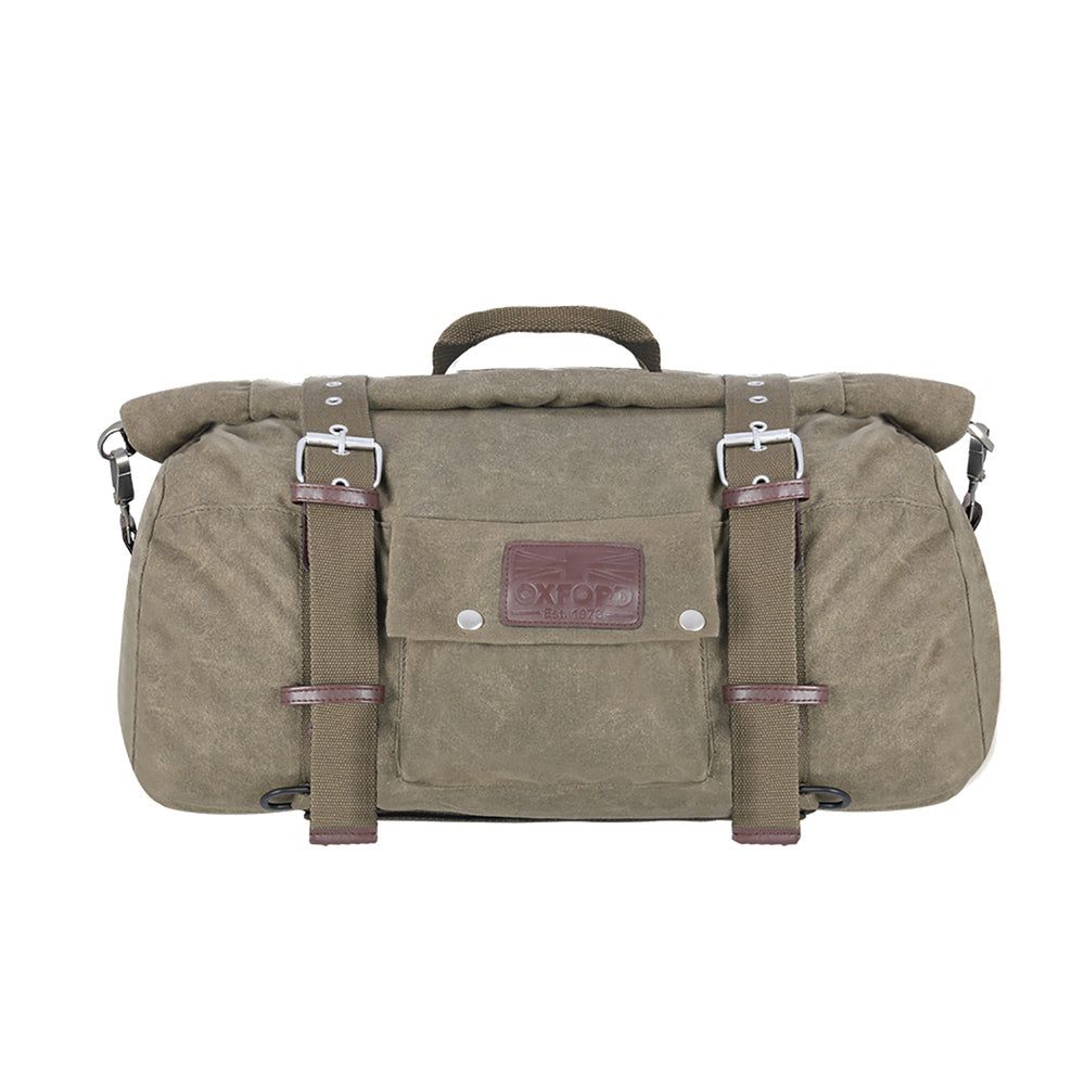 Oxford Motorcycle Roll Bag Heritage Wax Cotton Heritage 30L Khaki