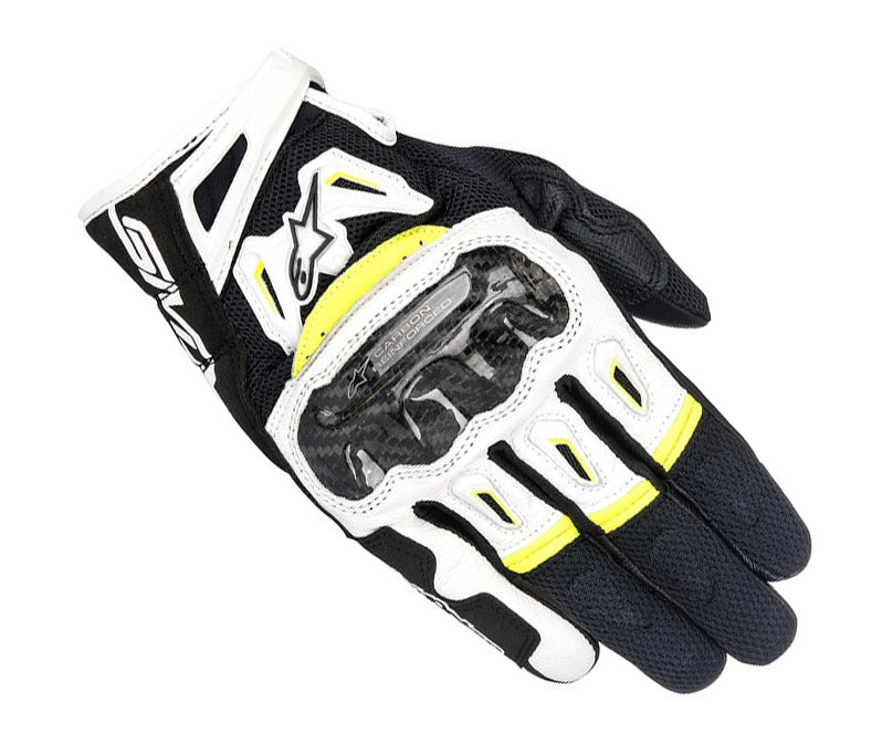 Alpinestars Motorcycle Gloves SMX 2 Air Carbon V2 Fluro Yellow