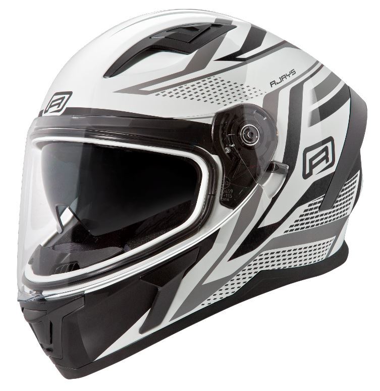 Rjays Motorcycle Helmet Apex III Ignite White/Black