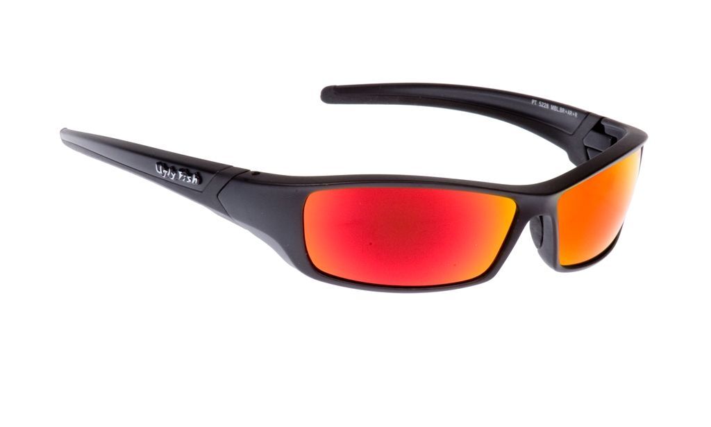 Ugly Motorcycle Sunglasses Fish RS5228 Matt Black Frame Revo Lens
