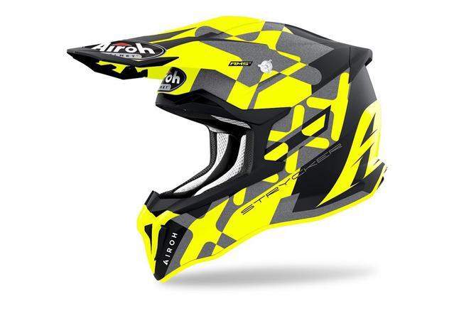 Airoh Stryker Yellow MX Off Road Motorcycle Helmet