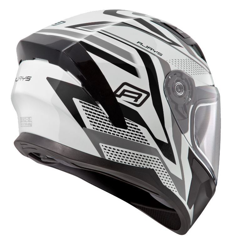 Rjays Motorcycle Helmet Apex III Ignite White/Black