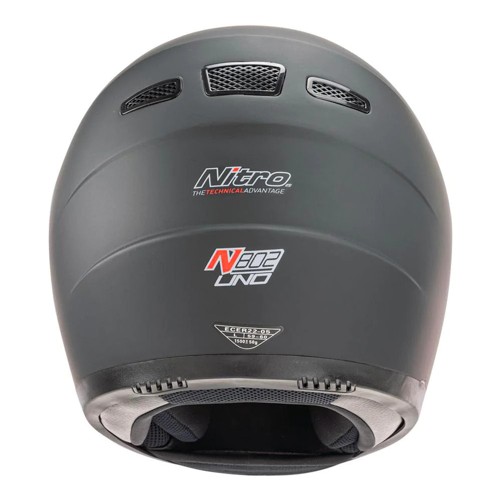 Nitro Face Helmet N802 Matt Black Full