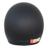 Johnny Open Face Helmet Reb Burke - Matte Black/Brown Lining
