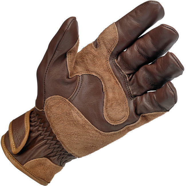 Biltwell Work Leather Gloves Chocolate