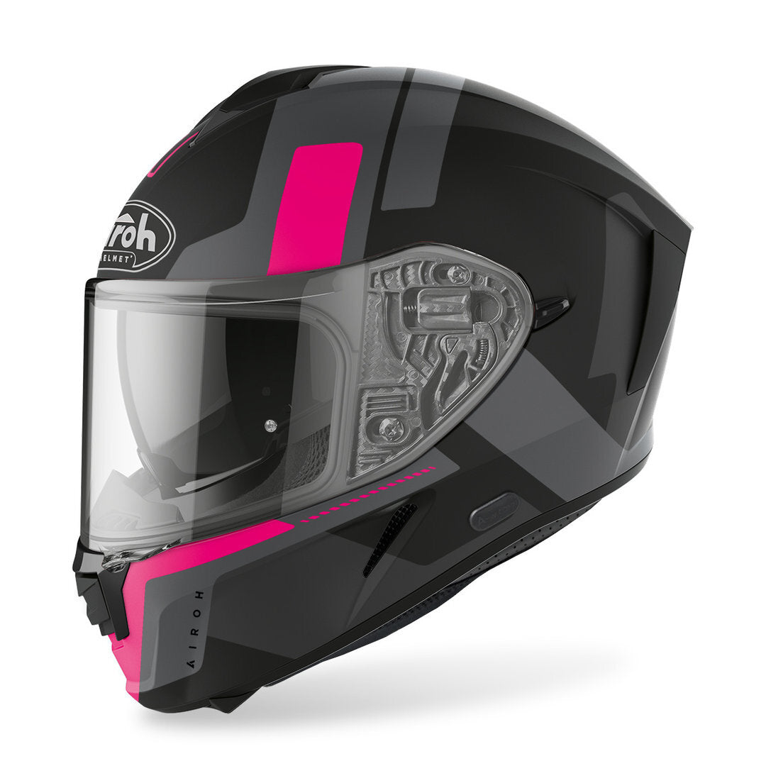 Airoh Spark Motorcycle Helmet with Internal Visor Pink