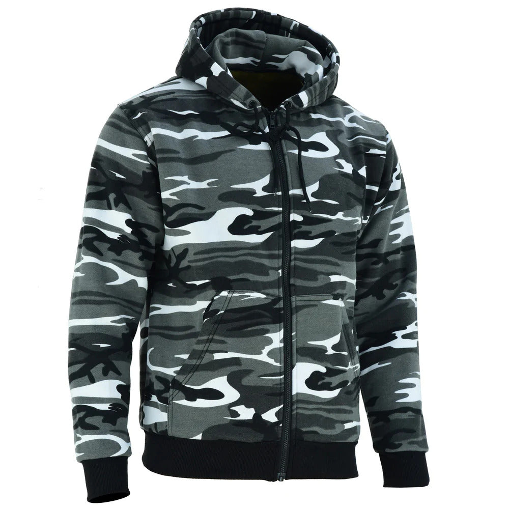 Bikers Gear Australia Alpha Protective Motorcycle Hoodie Grey Camo