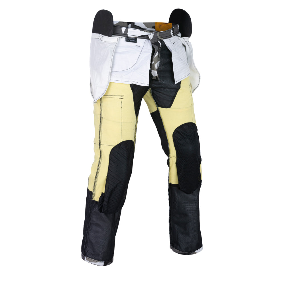 Bikers Gear Men Motorcycle Cargo KEVLAR Pants Camo Grey / Black