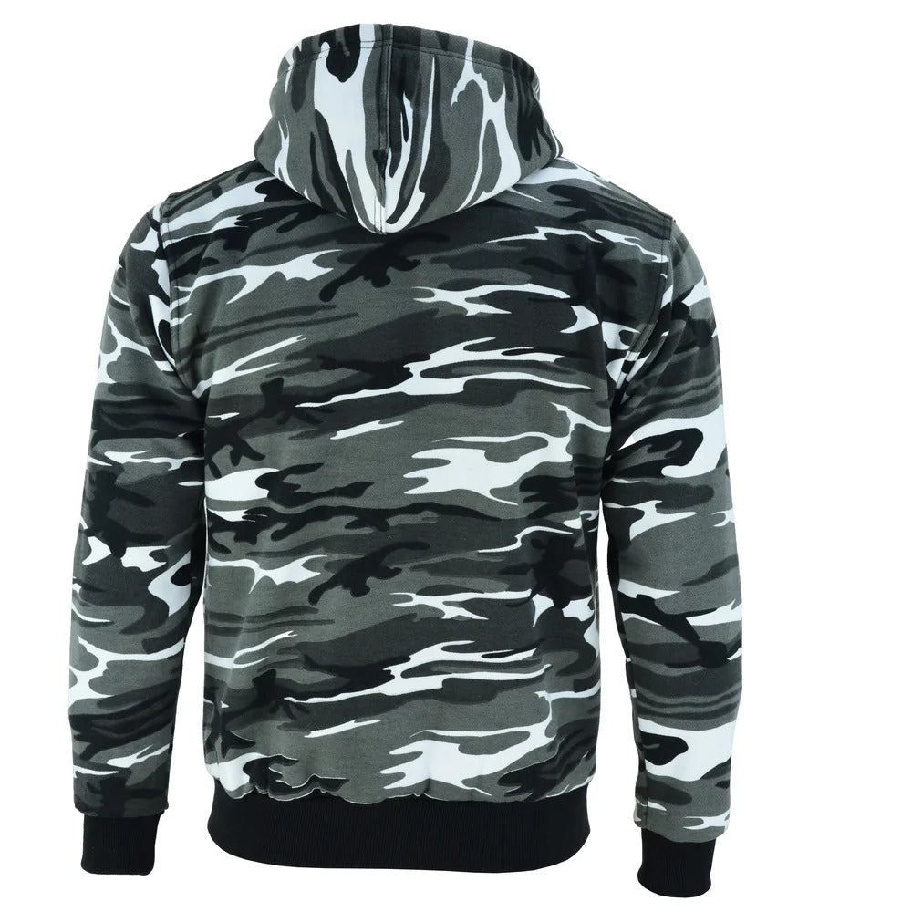 Bikers Gear Australia Alpha Protective Motorcycle Hoodie Grey Camo