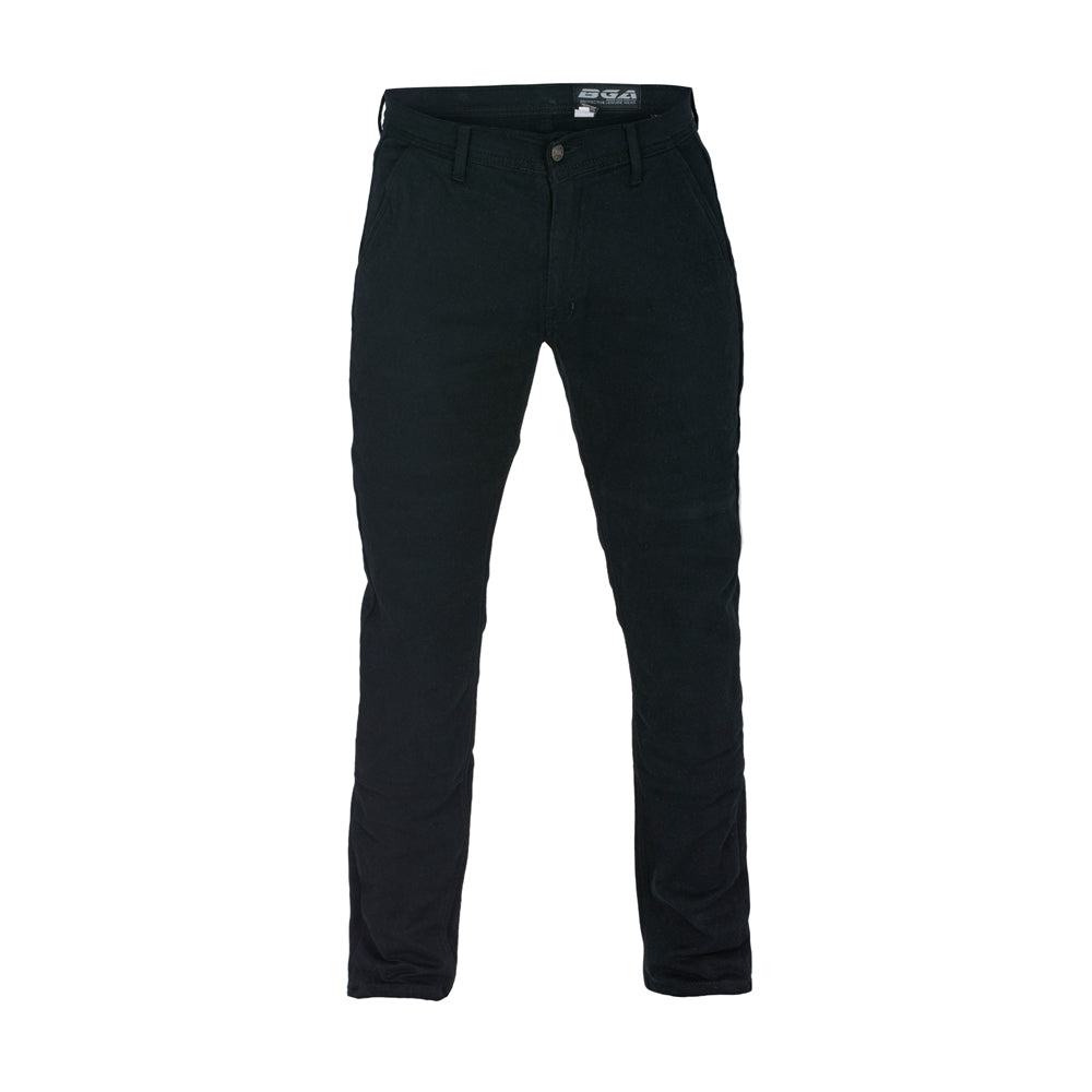 Bikers Gear Australia Stork Motorcycle Kevlar Lined Chinos Pants Black Stretch