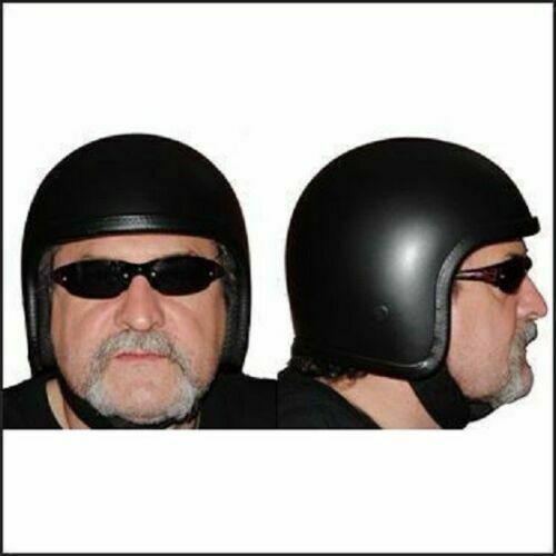 Lowest Profile Open face Grid Skull Cap Novelty Helmet Matt Black