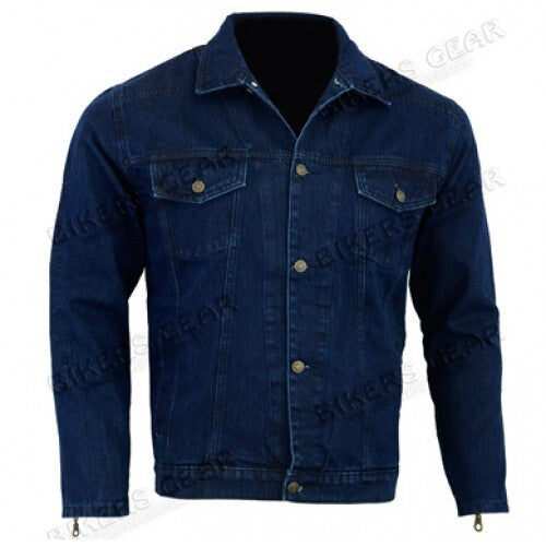 Bikers Gear Australia Jack Motorcycle Kevlar Lined Denim Jacket