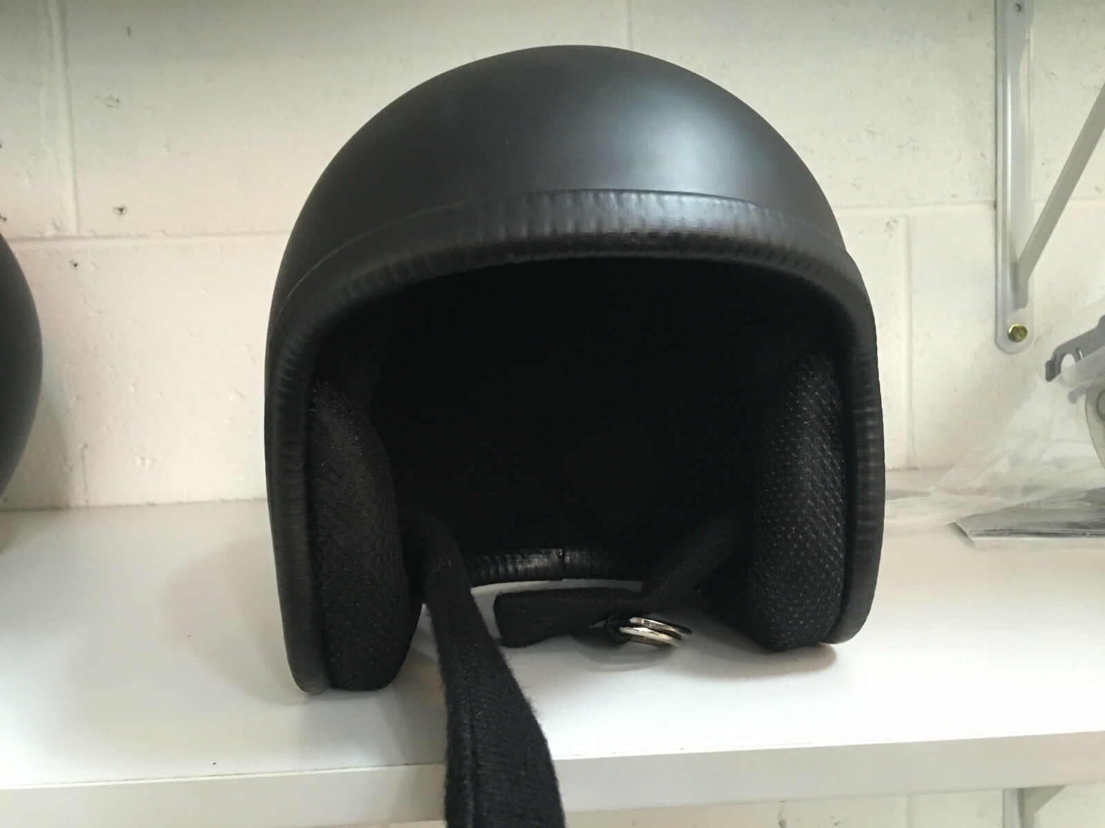 Lowest Profile Open face Grid Skull Cap Novelty Helmet Matt Black
